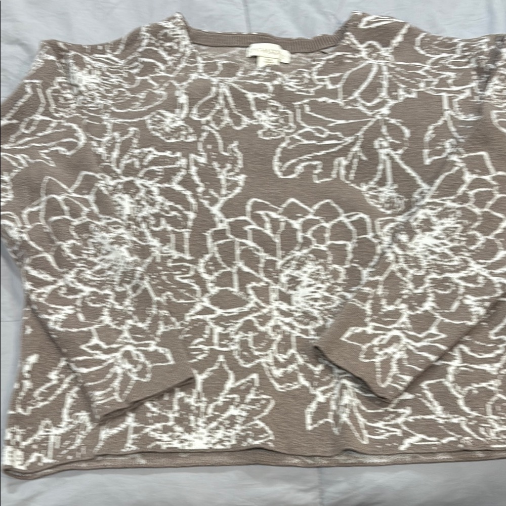 Cynthia Rowley Brown and Cream Knit Top